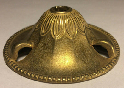 New Cast Brass Chain Junction Cap Canopy w/ 3 Loops & 1/8IP Slip, 3 3/16" JC813U - Stone Door Lamps