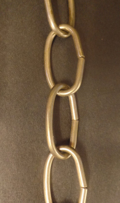 New 3' Antique Brass Finish 8 Gauge Steel Chandelier Fixture Oval Lamp Chain