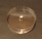 New 3" Diameter Clear Round Acrylic Lamp Break Base w/ Center Hole, No Wire Way - Stone Door Lamps