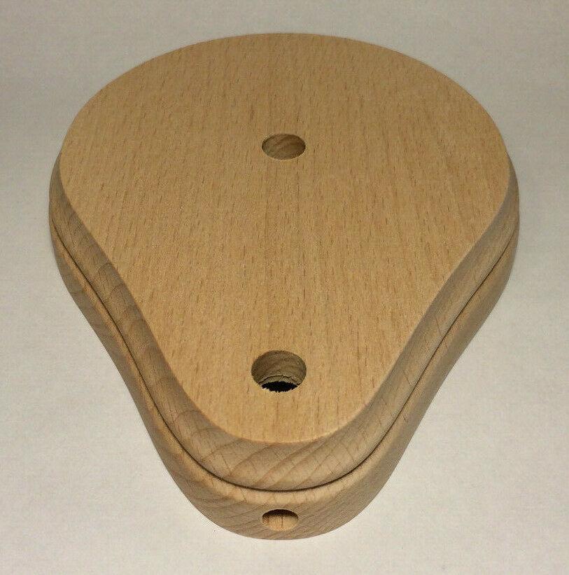 New 5"x6" Teardrop Shaped Figurine Lamp Base, Unfinished Sanded Hardwood #WB276U - Stone Door Lamps
