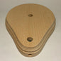 New 5"x6" Teardrop Shaped Figurine Lamp Base, Unfinished Sanded Hardwood #WB276U - Stone Door Lamps