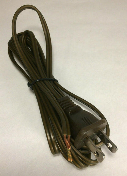 NEW 8' Antique Bronze Lamp Cord Set, 18/2 Plastic Covered, SPT - 1,U.L., #CS716 - Stone Door Lamps