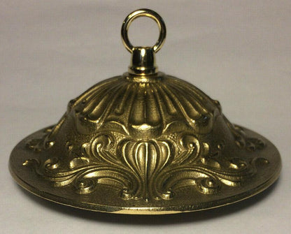 New Fine Detailed Die Cast Solid Brass Canopy Kit, Polished & Lacquered, #BC800 - Stone Door Lamps