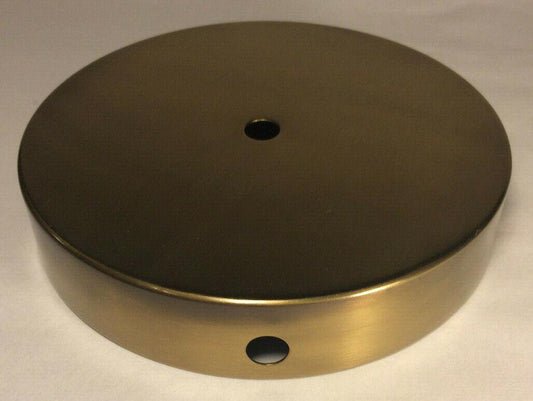 New 6" Diameter Modern Style Solid Spun Brass Lamp Base w/ Antique Finish BB063A - Stone Door Lamps