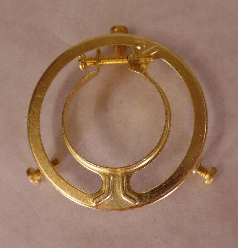 New Brass Plated Steel 2 1/4" Fitter, Clamp - on Type Lamp Shade Holder SHH87 - Stone Door Lamps