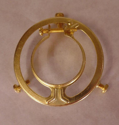 New Brass Plated Steel 2 1/4" Fitter, Clamp - on Type Lamp Shade Holder SHH87 - Stone Door Lamps