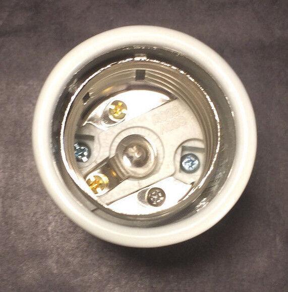 New KEYLESS MOGUL PORCELAIN Heavy Duty Electric Light Bulb Lamp Socket #SO109 - Stone Door Lamps