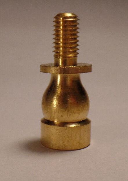 3/4" HEIGHT TURNED Brass Lamp SHADE FINIAL RISER - Unfinished Brass #RIS86U - Stone Door Lamps