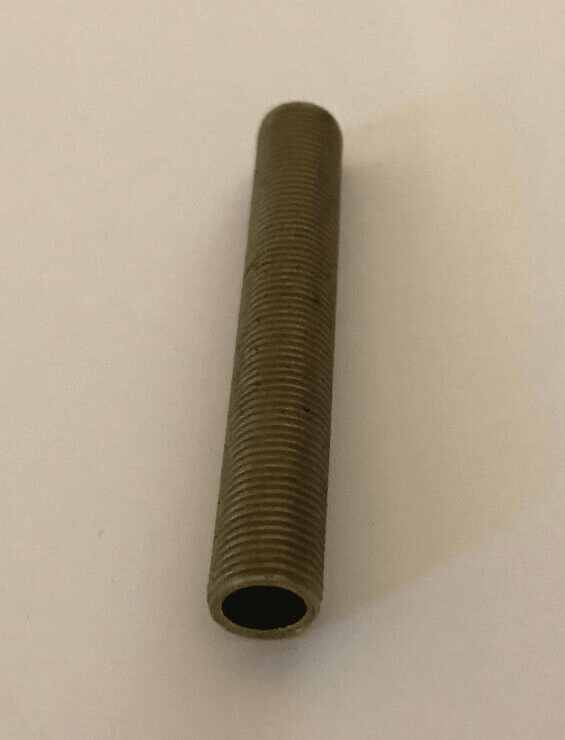 New 2 1/2" Solid Brass Lamp Nipple Pipe 1/8 IP (3/8" O.D.) Rust Resistant #LN212 - Stone Door Lamps