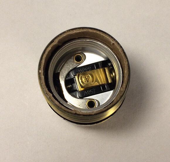 Antique Brass Short Keyless Early Electric Industrial Style Uno Lamp Socket 290A - Stone Door Lamps