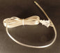 NEW 8' Clear Silver 18/2 Plastic Covered Lamp Cord Plug Set SPT - 2,U.L., #CS813 - Stone Door Lamps