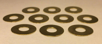 New Lot of 10, 1" Brass Plated Steel Washer Lamp Part, 1/8IP Slip (3/8") #SW730 - Stone Door Lamps
