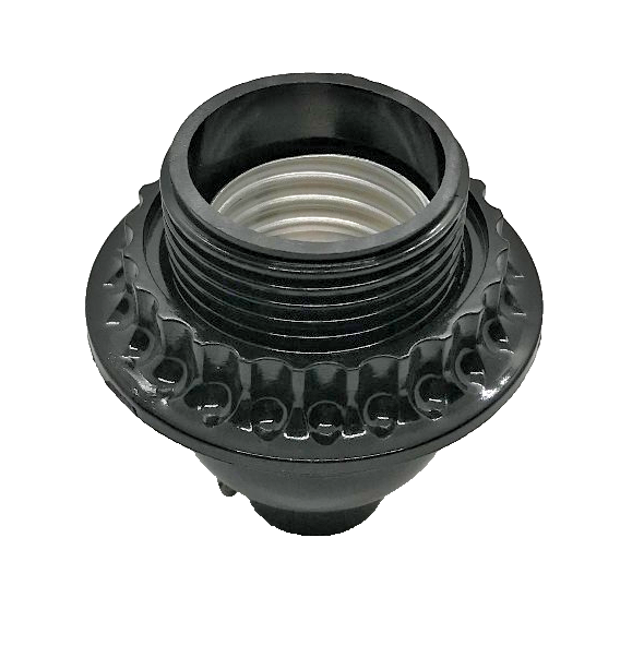 New Phenolic On/Off Short Keyless Lamp Socket With Threaded Shell & Ring #SO687