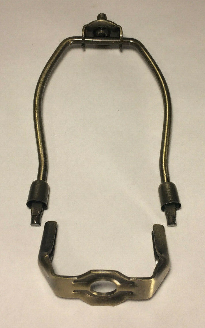 New 5 1/2" Miniature Lamp Harp, Antique Brass Finish For Small Lamps Reg. Weight