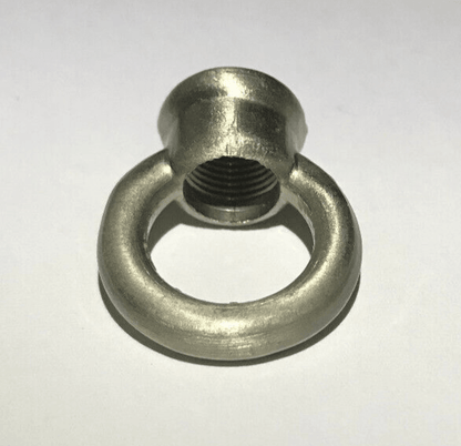 New 1" Cast Brass Loop With Wire Way, Satin Nickel Finish 1/8F Tap(3/8") BL954SN - Stone Door Lamps