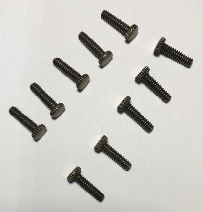 New Lot Of 10 Steel 1/2" Long Antique Brass Finish Thumbhead Screws 6/32 Thread - Stone Door Lamps