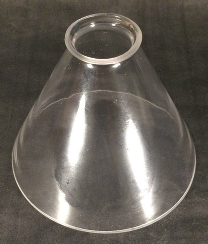 NEW 7" Clear Glass Deep Cone Lamp Light Hanging Shade Pendant 2 1/4" fitter 807C
