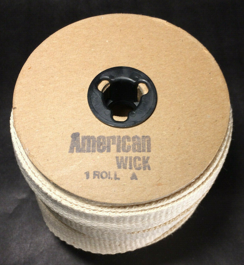 New 5/8" Wide, #1 Size Flat Cotton Oil Lamp Wick, Sold By Yard, USA Made #WY912S