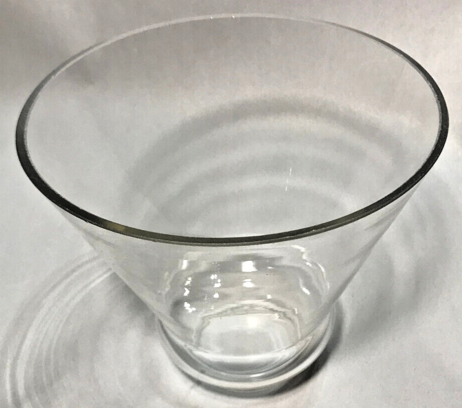 New 2 1/4" Fitter Clear Glass Fixture Lamp Shade, 5 1/8" Heght, 5 3/4" Dia.