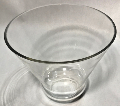 New 2 1/4" Fitter Clear Glass Fixture Lamp Shade, 5 1/8" Heght, 5 3/4" Dia.
