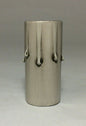 New 2" Antique Style Paper Board Candle Cover, Silver Leaf, Candelabra #CC971K
