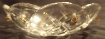 NEW 4" Pressed Glass Round Lamp Prism Chandelier Bobeche w/ 8 Brass Pins #BB909 - Stone Door Lamps