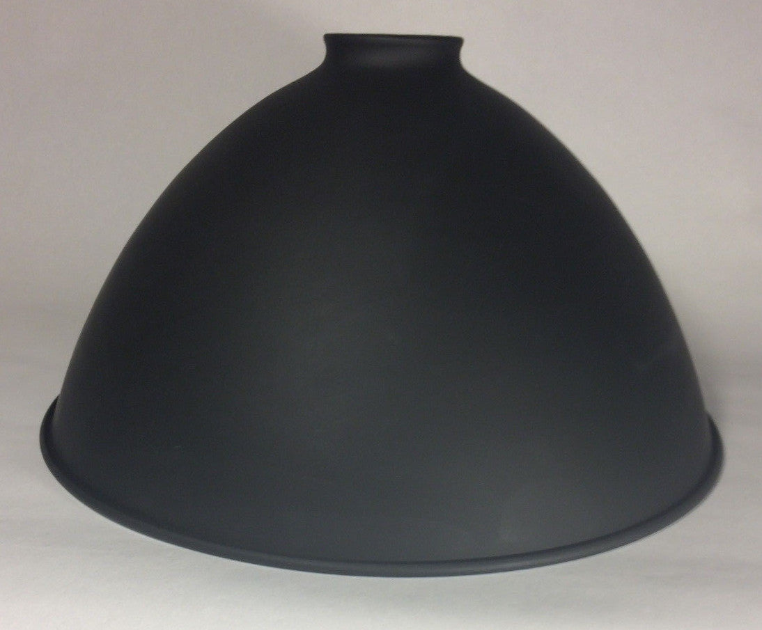 2 1/4" X 12" Satin Black Industrial Style Metal Dome Pendant Lamp Shade #IS353BK