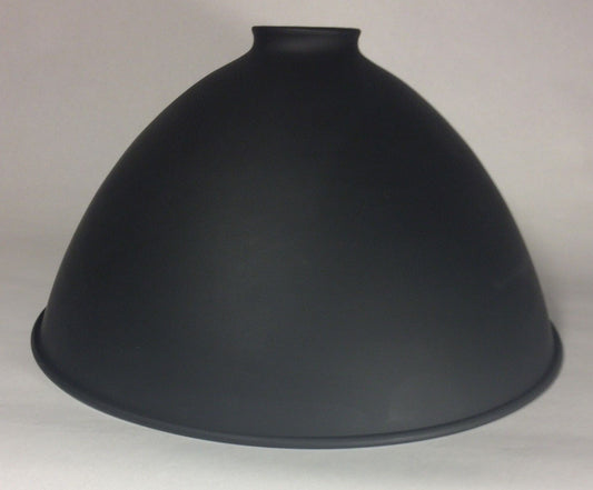 2 1/4" X 12" Satin Black Industrial Style Metal Dome Pendant Lamp Shade #IS353BK