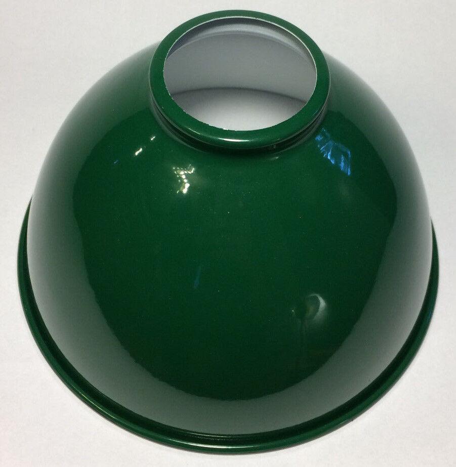 NEW 7 1/16" Metal Dome Lamp Light Shade Pendant Green Porcelain Industrial Style - Stone Door Lamps