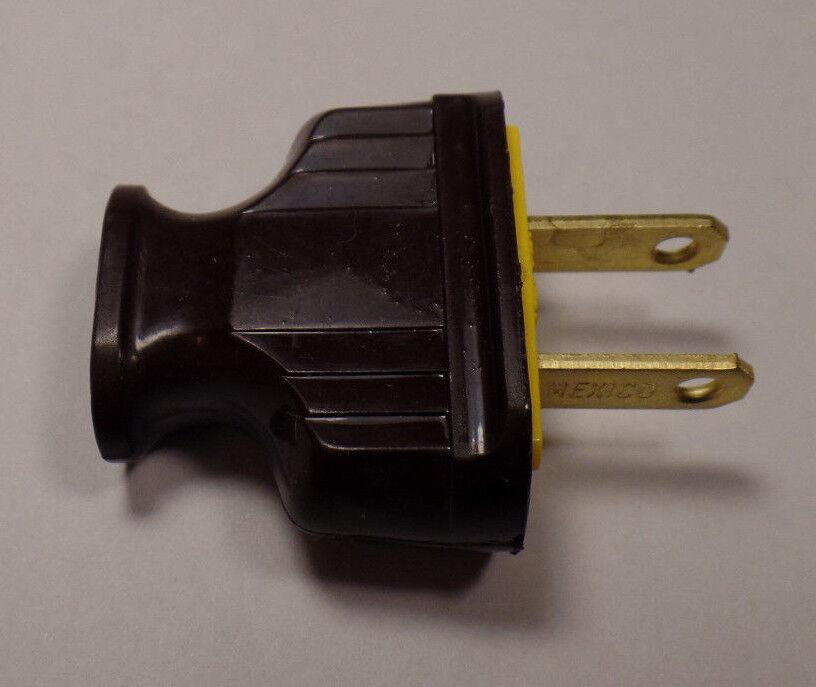 New Brown Heavy Bakelite Plug, Early Electric Style, Lamp Part,U.L.Listed #BP516 - Stone Door Lamps