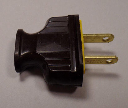 New Brown Heavy Bakelite Plug, Early Electric Style, Lamp Part,U.L.Listed #BP516 - Stone Door Lamps