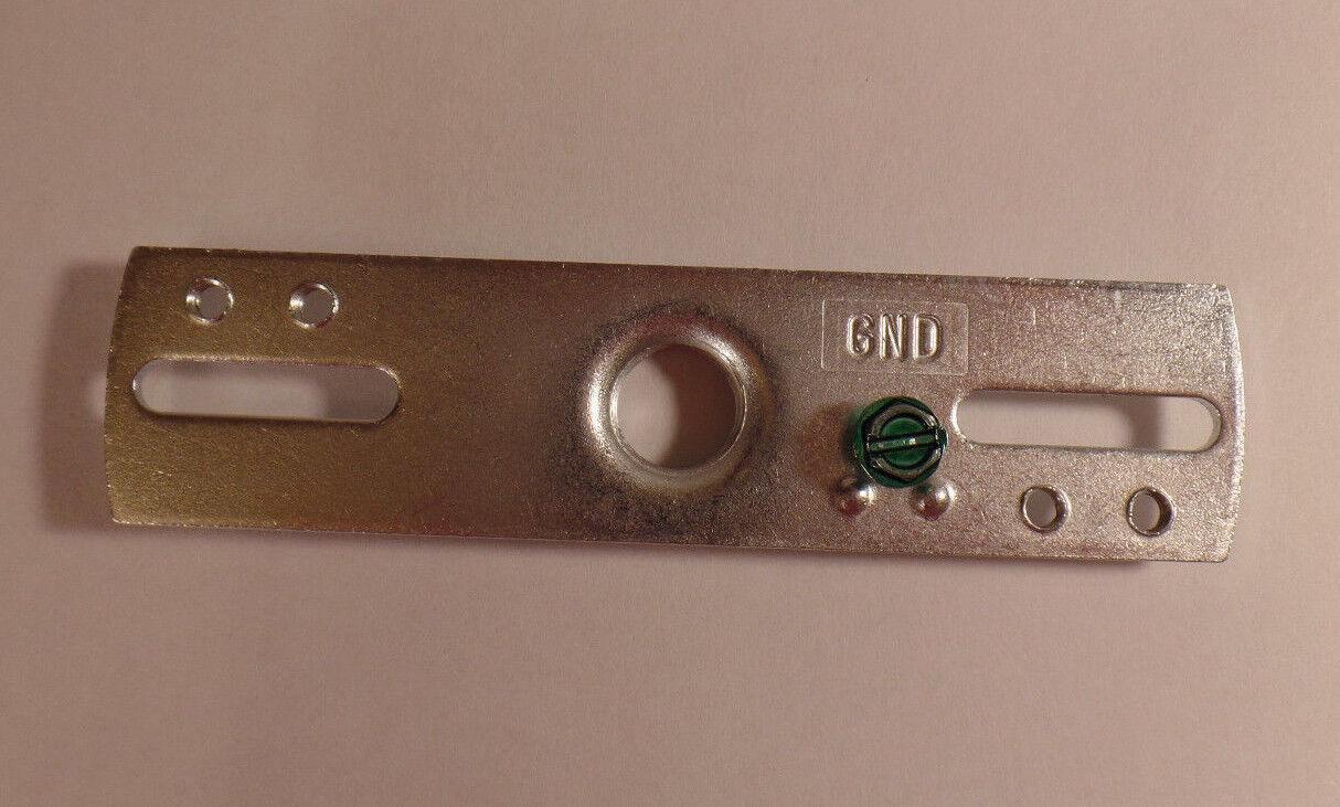 New 4 1/8" Steel Crossbar For Canopy & Lamps, 1/4F Tap, Ground Screw, 14 Gauge - Stone Door Lamps