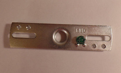 New 4 1/8" Steel Crossbar For Canopy & Lamps, 1/4F Tap, Ground Screw, 14 Gauge - Stone Door Lamps