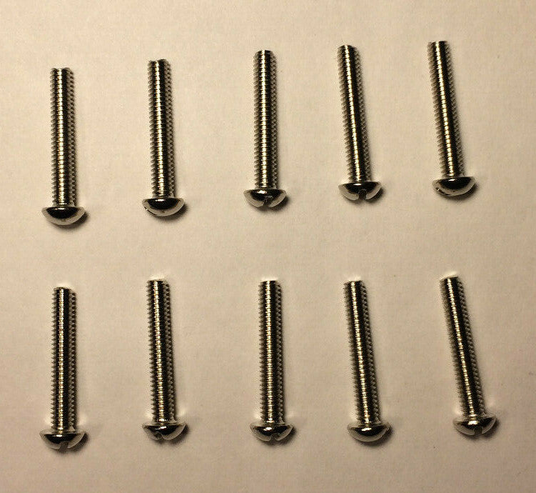 New Lot Of 10 Steel 2" Long Nickel Plated Finish Canopy Screws 8/32 Thread #89N