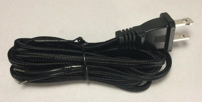 New 8 ft. Black Rayon Parallel Lamp Cord Set With Molded Plug, 18/2 SPT - 1 #CS874 - Stone Door Lamps