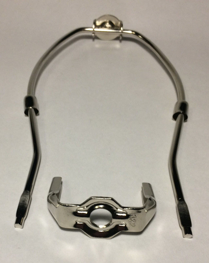 New 6" Nickel Finish Lamp HARP Shade Holder w/Base for Lamp Repair  #HAR80N