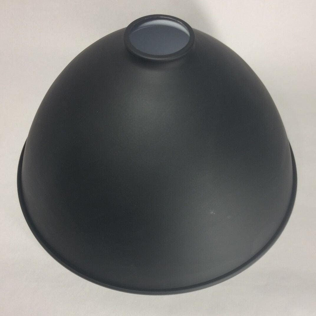 2 1/4" X 12" Satin Black Industrial Style Metal Dome Pendant Lamp Shade #IS353BK - Stone Door Lamps