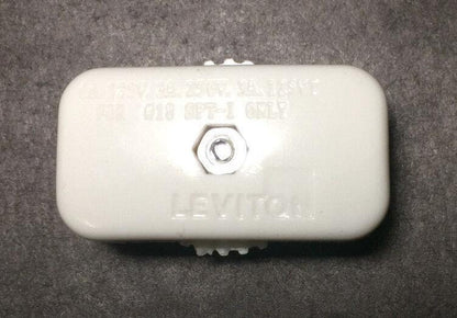 NEW LEVITON WHITE SPT - 1 ROTARY ON - OFF LAMP CORD SWITCH LAMP PART RS401 - Stone Door Lamps