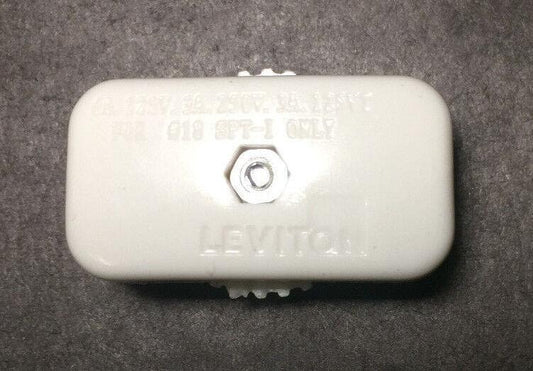 NEW LEVITON WHITE SPT - 1 ROTARY ON - OFF LAMP CORD SWITCH LAMP PART RS401 - Stone Door Lamps