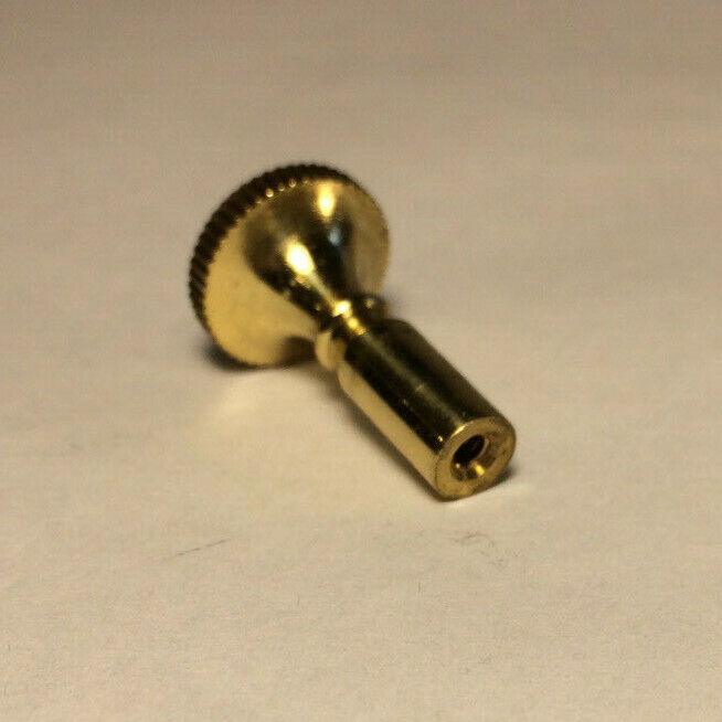 New 1" Solid Brass Knurled Lamp Key For Turn Knob Socket, 4 - 36F Tap, #TK924 - Stone Door Lamps