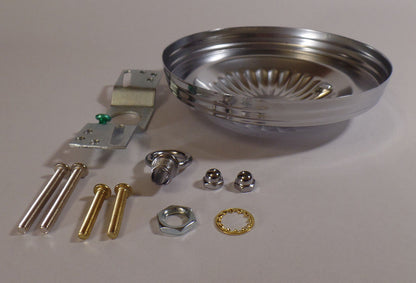5" Nickel Plated Steel Ceiling Canopy Kit For Fixtures w/ Hardware #CA801N