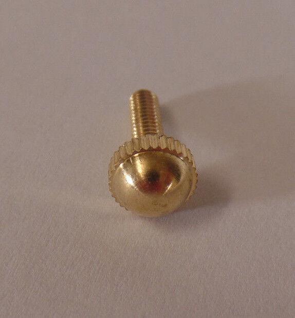 New Brass Ball Head Thumb Screw, 8/32 Thread,1/2" Thread Length,Unfinished Brass - Stone Door Lamps