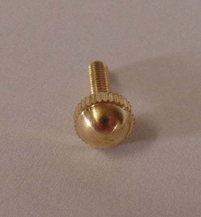 New Brass Ball Head Thumb Screw, 8/32 Thread,1/2" Thread Length,Unfinished Brass - Stone Door Lamps