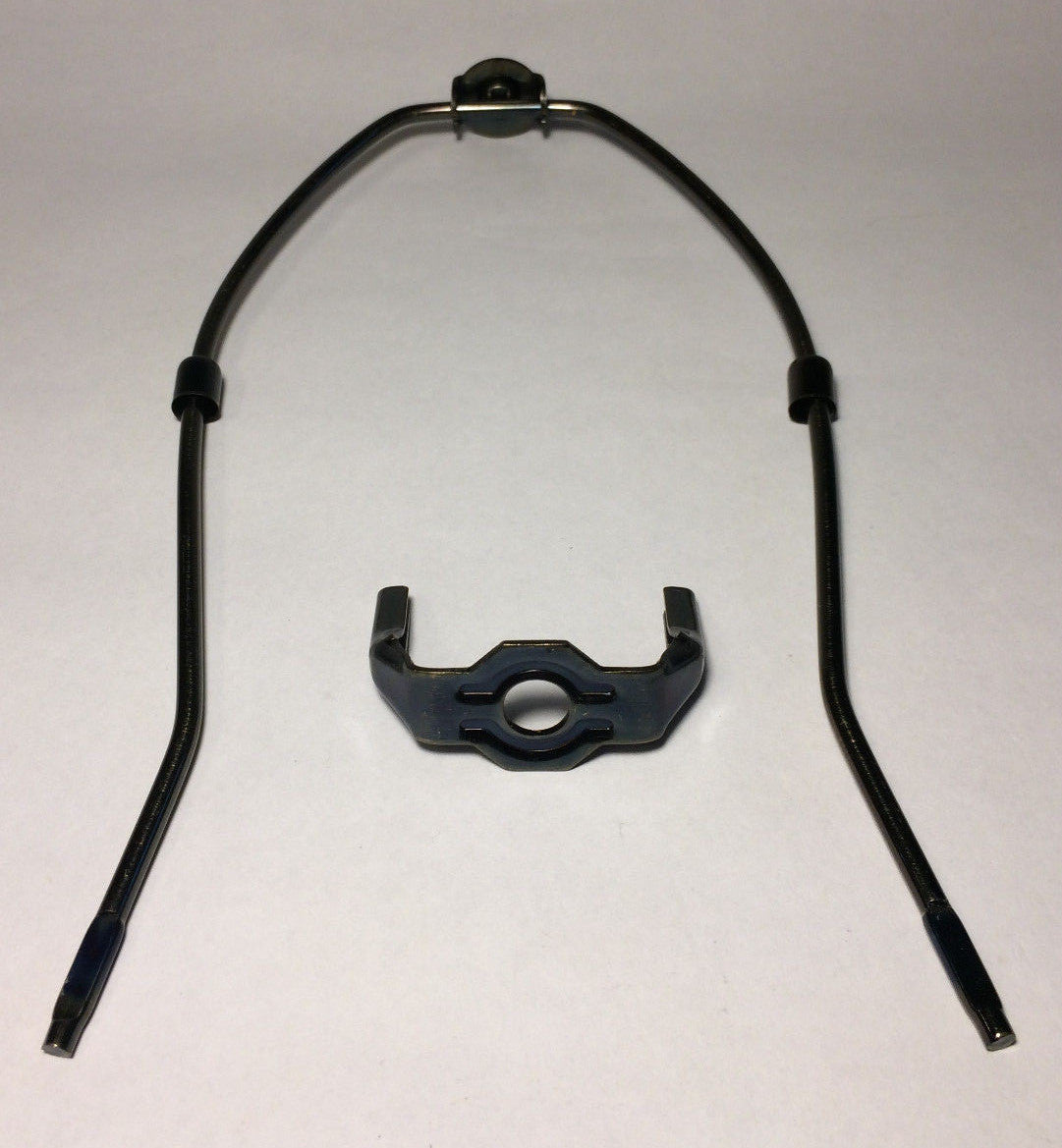 10" Brass Lamp HARP Shade Holder w/Base for Lamp Repair Antique Bronze Finish