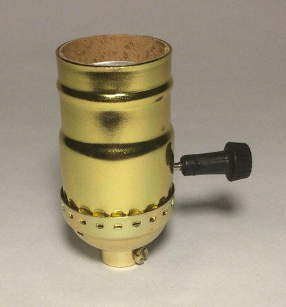 New Regular On Off Turn Knob Lamp Socket for standard size Light Bulbs #SO345 - Stone Door Lamps