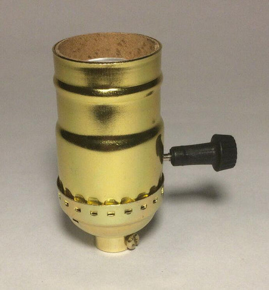 New Regular On Off Turn Knob Lamp Socket for standard size Light Bulbs #SO345 - Stone Door Lamps