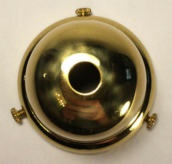 NEW 2 1/4" Fitter Brass Bell Fixture Lamp Shade Holder, Polished & Lacq. #SHH78