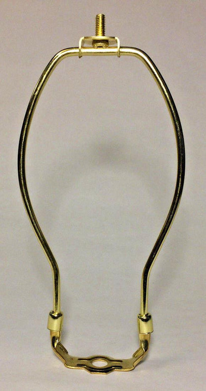 8" Heavy Duty Brass Plated Lamp Harp with Base Shade Holder #HAR42 - Stone Door Lamps