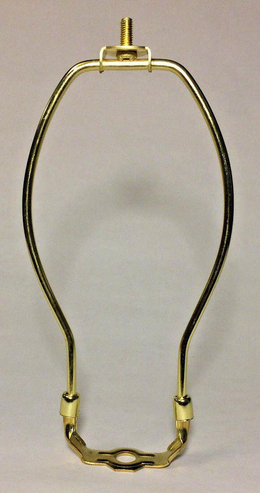 8" Heavy Duty Brass Plated Lamp Harp with Base Shade Holder #HAR42 - Stone Door Lamps