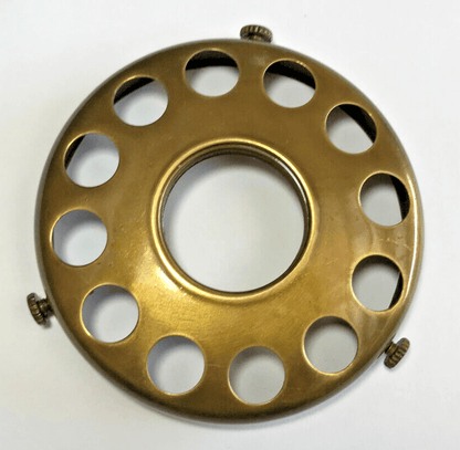 NEW 3 1/4" Fitter Screw - on Uno - type Shade Holder Antique Finish Brass #SH727A - Stone Door Lamps